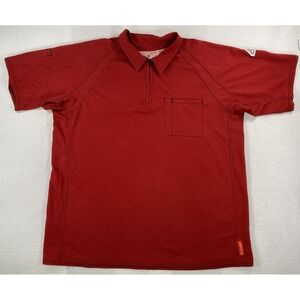 Bulwark FR IQ Series Westex G2 8.2 ATPV Red Short Sleeve 1/4 Zip Shirt Men's XL